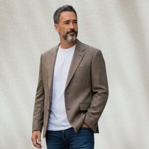 𝅺Vintage Pierre Cardin Tan Blazer Size 42